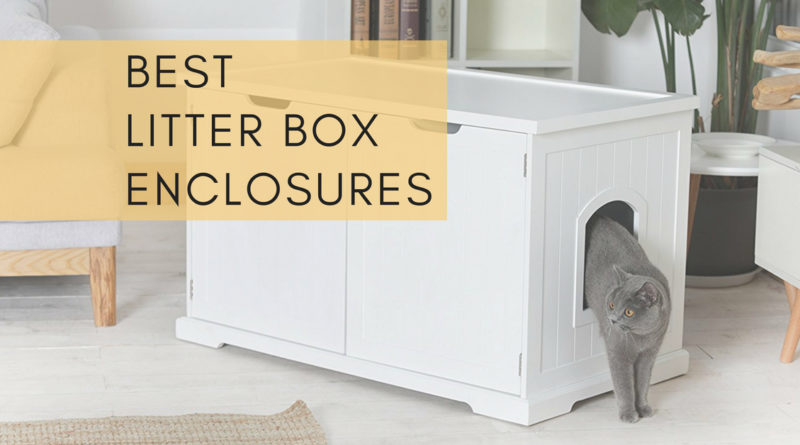 DINZI LVJ Litter Box Enclosure, Cat Litter House with Louvered Doors,  Entrance Can Be on Left or Right Side, Spacious Hidden Washroom for Most of  Box, Furniture Cabinet, Gray Wash : Pet Supplies 